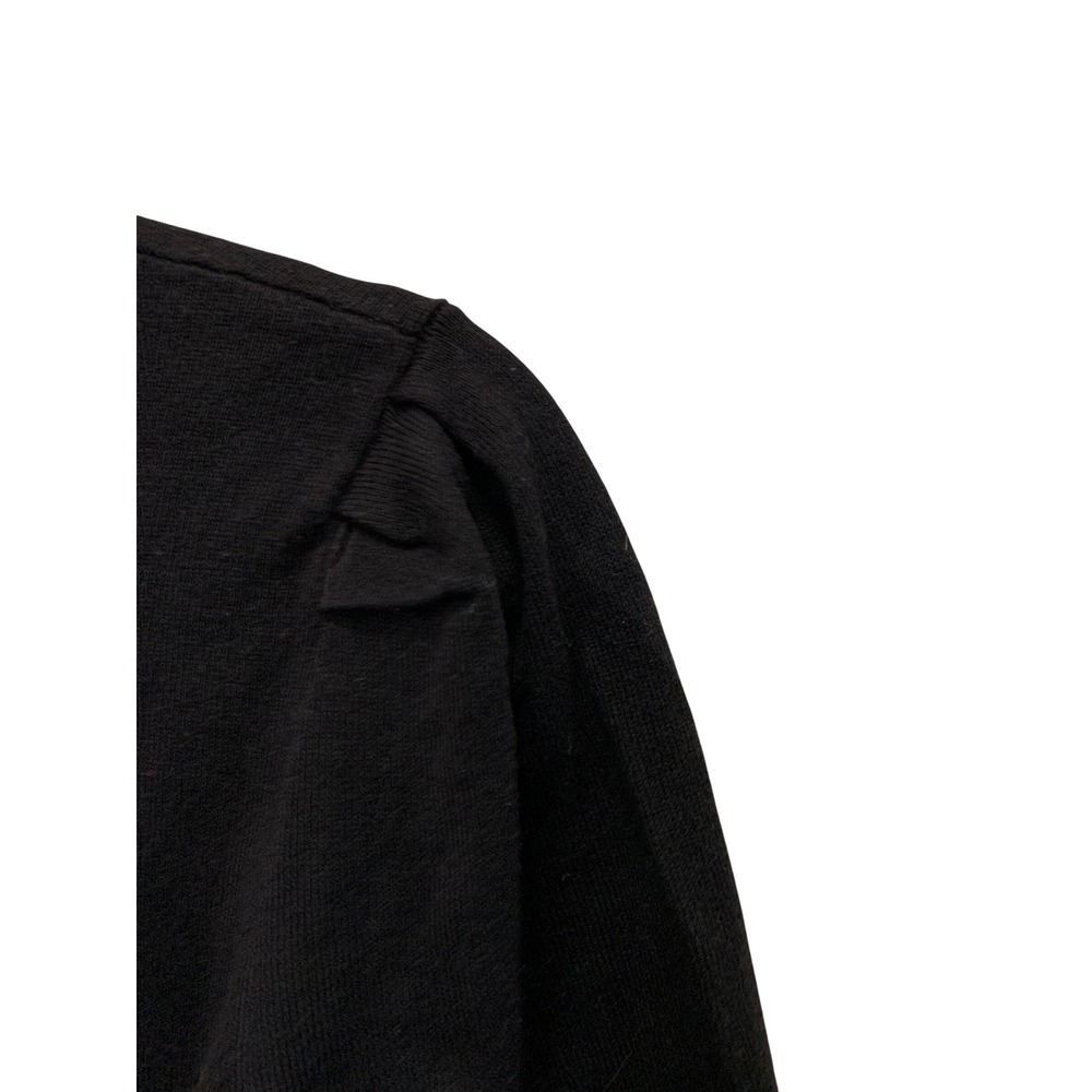 Ann Taylor Factory Womens Medium Black Mock Neck Sweater Top Quiet Luxury - Picture 5 of 8